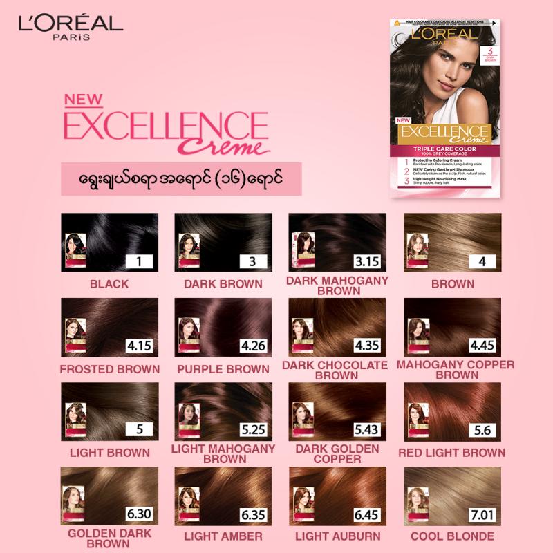 L Oreal Excellence Creme Hair Color Chart - Infoupdate.org