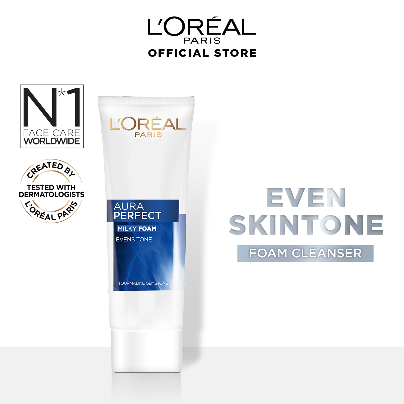 AURA PERFECT WHITENING FACIAL FOAM 50ML