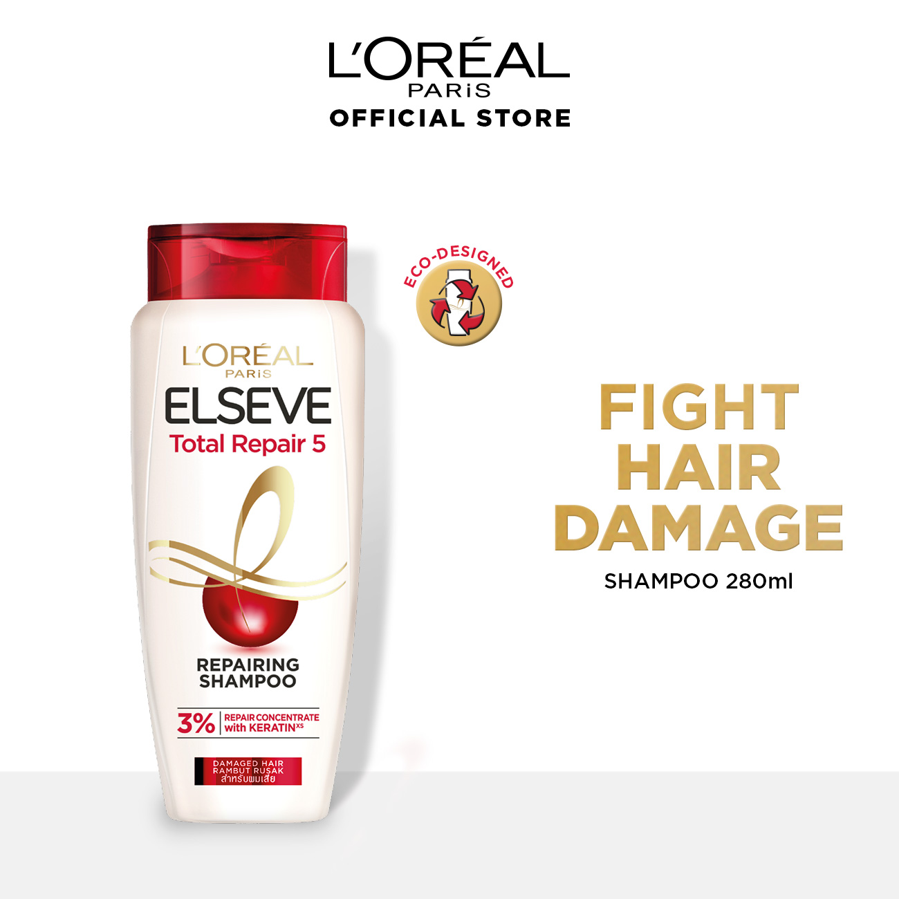 ELSEVE TOTAL REPAIR 5 SHAMPOO 280ML
