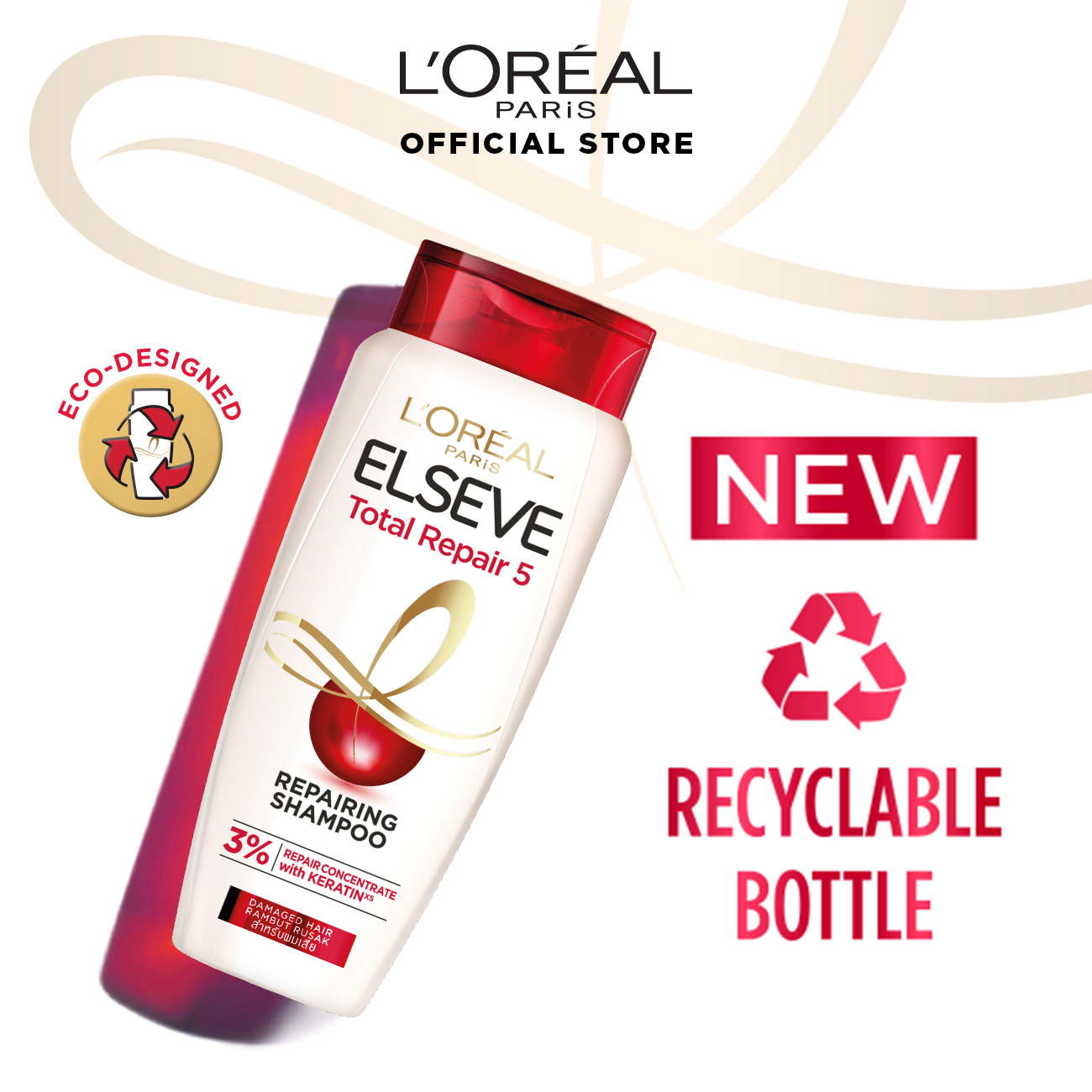 ELSEVE TOTAL REPAIR 5 SHAMPOO 280ML