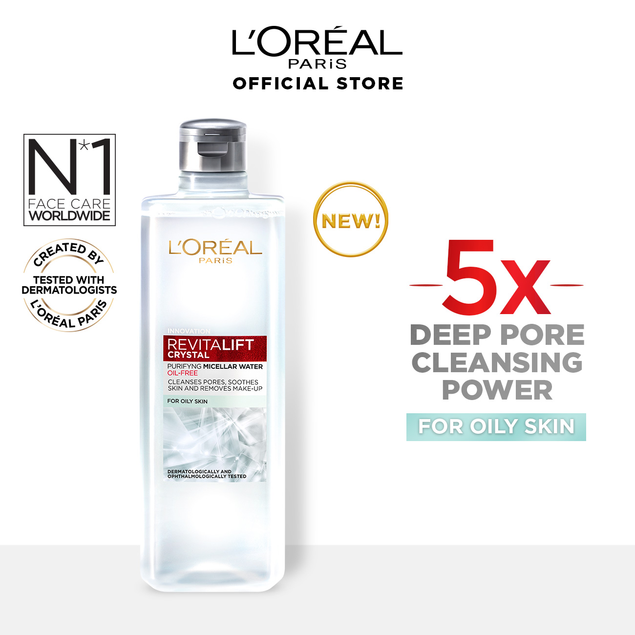REVITALIFT CRYSTAL PURIFYING MICELLAR WATER 400ML